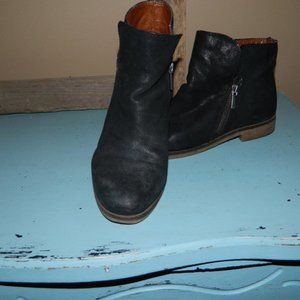 Lucky Brand LK-Galley Booties Black Leather Boho